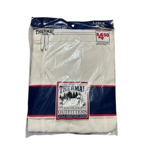 Vintage 90s Brand New Highland Outfitters White Thermal Pants Size L